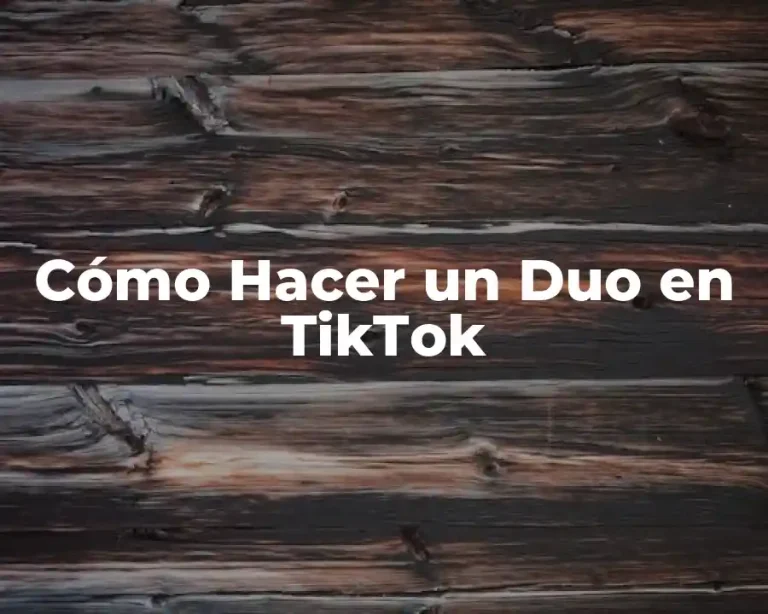Cómo Hacer un Duo en TikTok