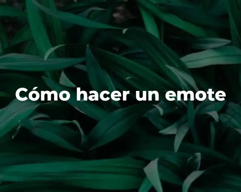 Cómo hacer un emote