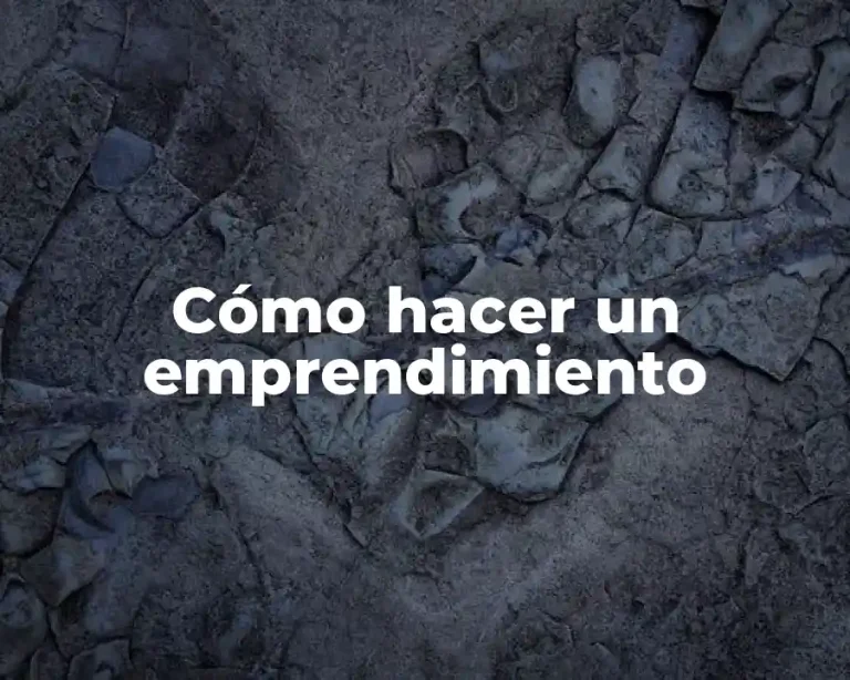 Cómo hacer un emprendimiento