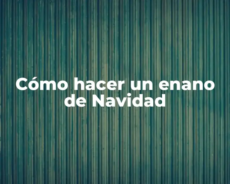 Cómo hacer un enano de Navidad