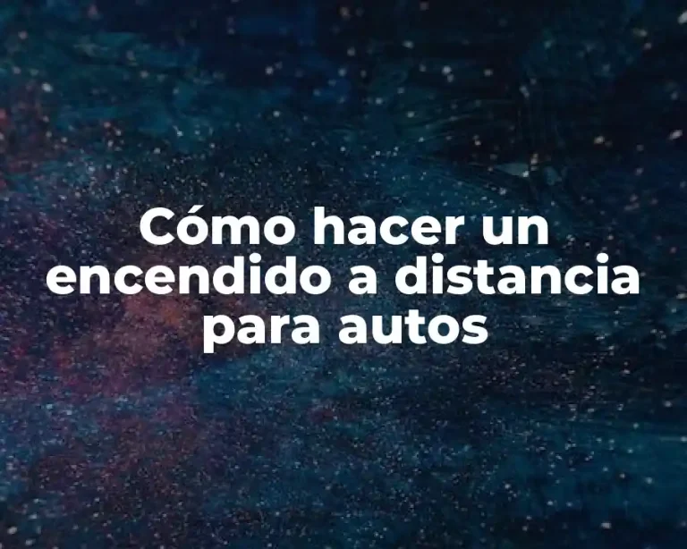 Cómo hacer un encendido a distancia para autos