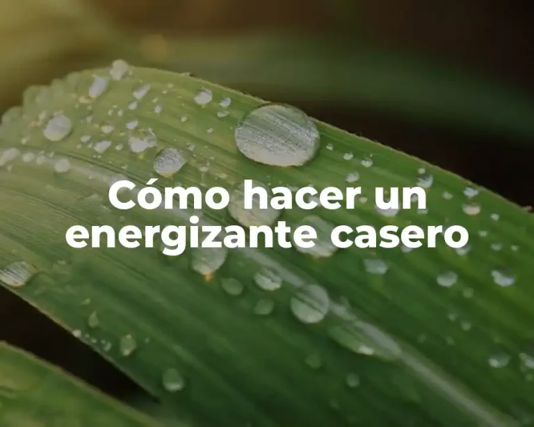 Cómo hacer un energizante casero