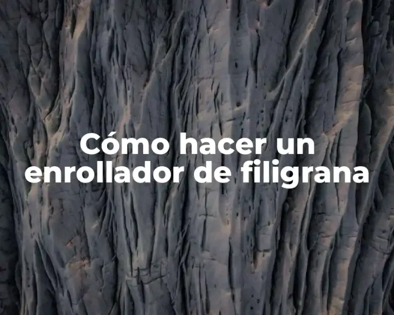 Cómo hacer un enrollador de filigrana