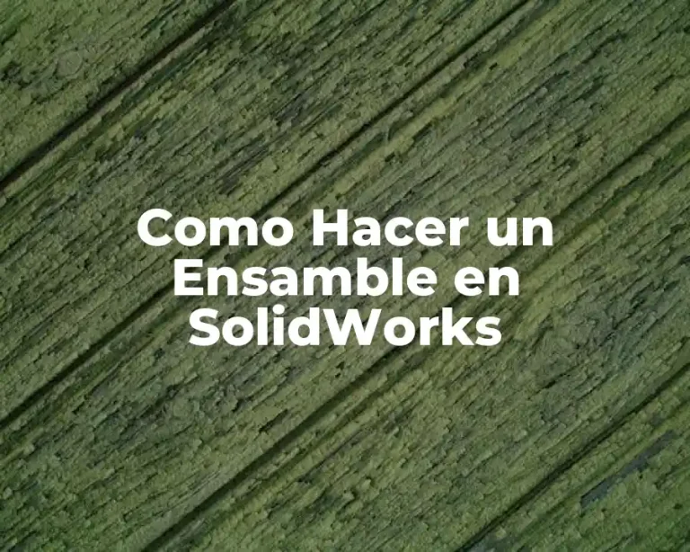 Como Hacer un Ensamble en SolidWorks