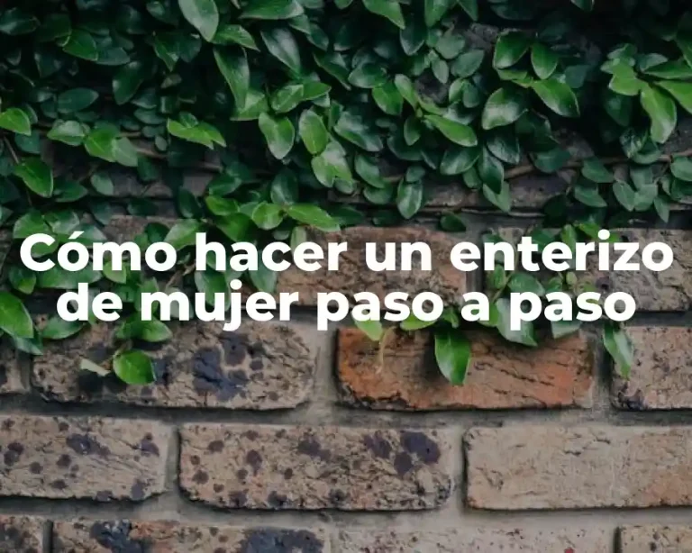 Cómo hacer un enterizo de mujer paso a paso