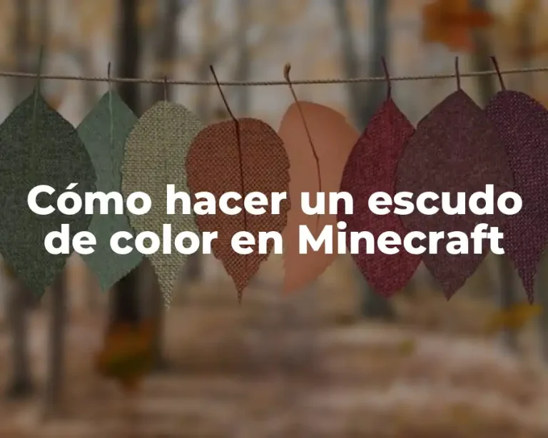 Cómo hacer un escudo de color en Minecraft