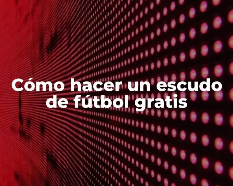 Cómo hacer un escudo de fútbol gratis