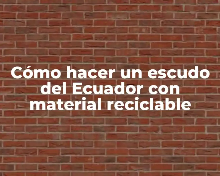 Cómo hacer un escudo del Ecuador con material reciclable