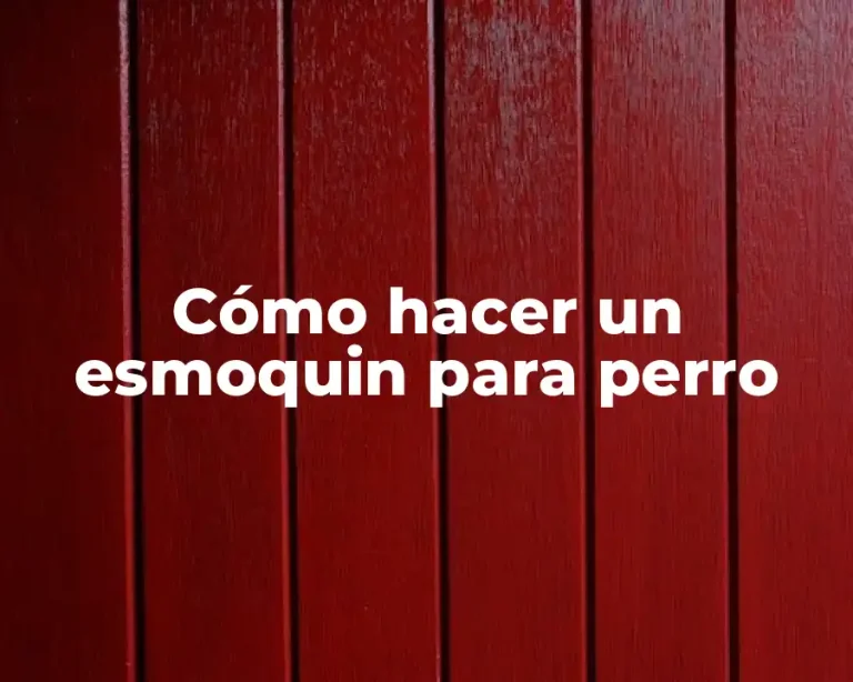 Cómo hacer un esmoquin para perro