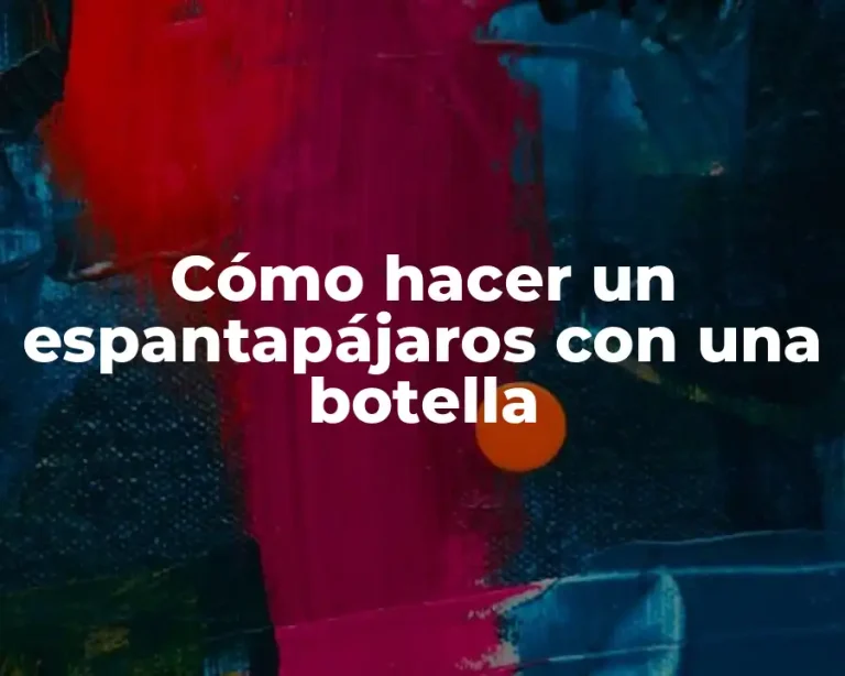 Cómo hacer un espantapájaros con una botella