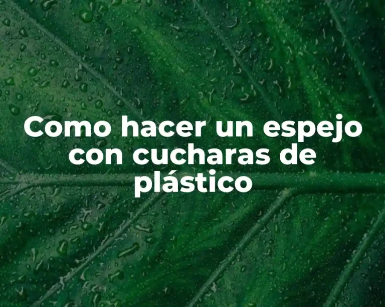 Como hacer un espejo con cucharas de plástico