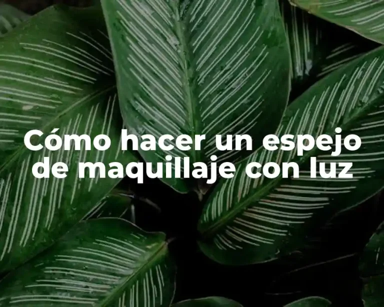 Cómo hacer un espejo de maquillaje con luz