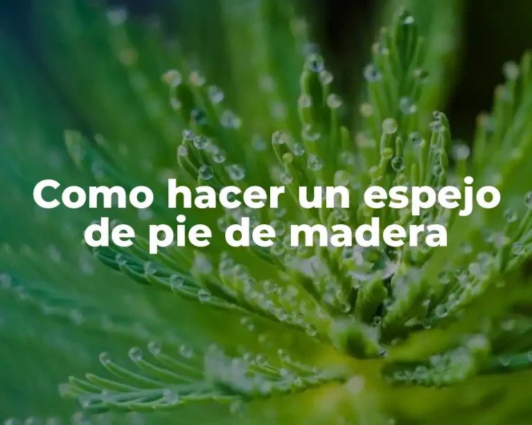 Como hacer un espejo de pie de madera