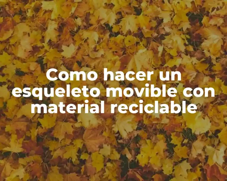 Como hacer un esqueleto movible con material reciclable