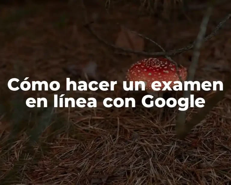 Cómo hacer un examen en línea con Google
