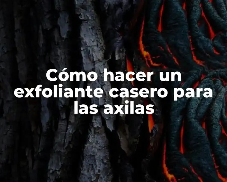 Cómo hacer un exfoliante casero para las axilas