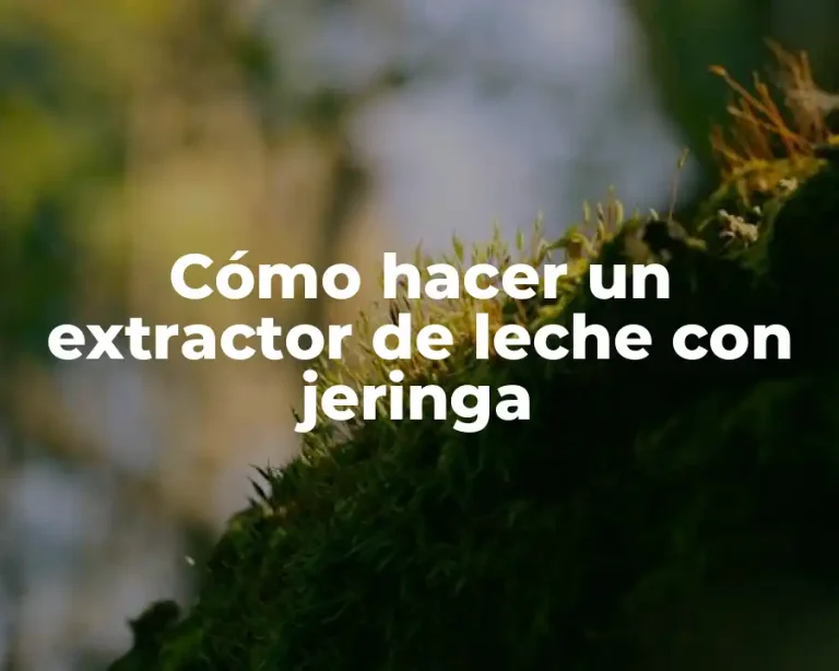 Cómo hacer un extractor de leche con jeringa