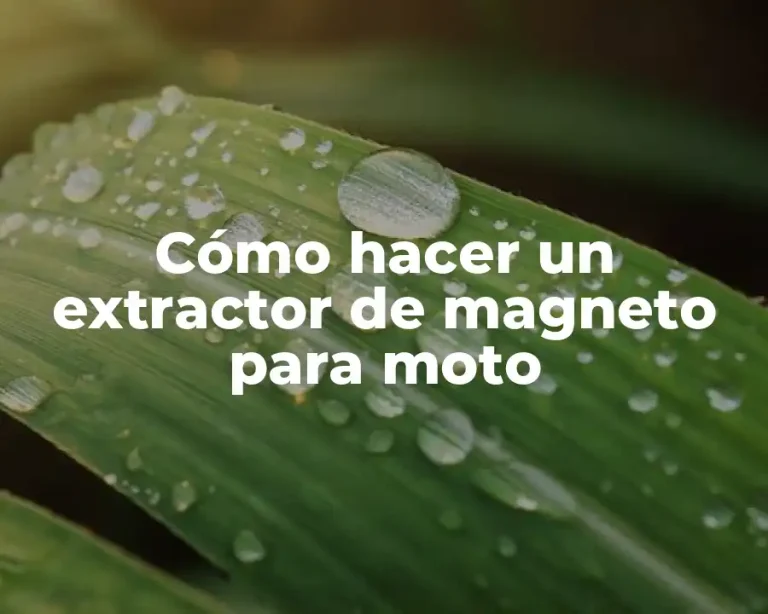 Cómo hacer un extractor de magneto para moto