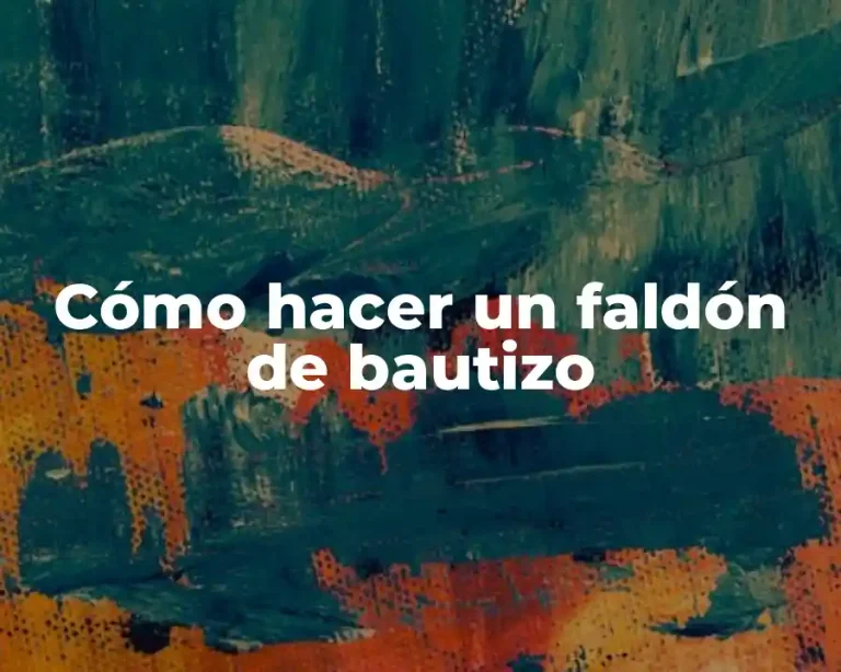 Cómo hacer un faldón de bautizo