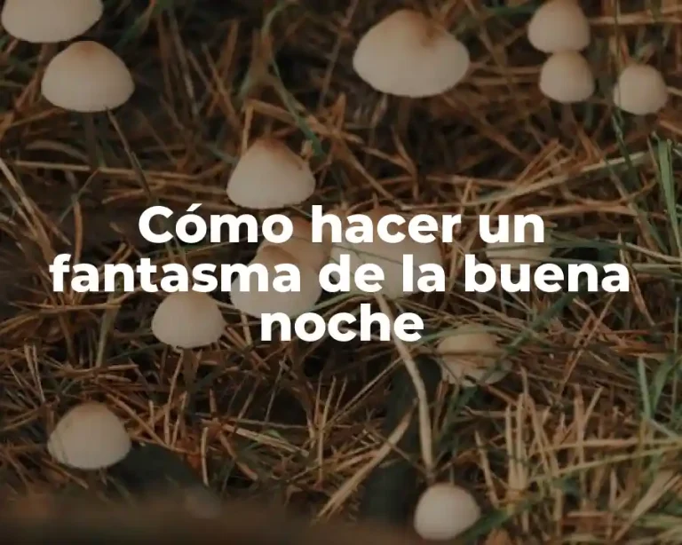 Cómo hacer un fantasma de la buena noche