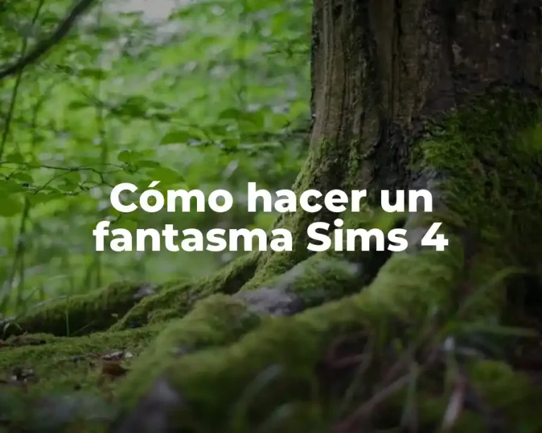 Cómo hacer un fantasma Sims 4