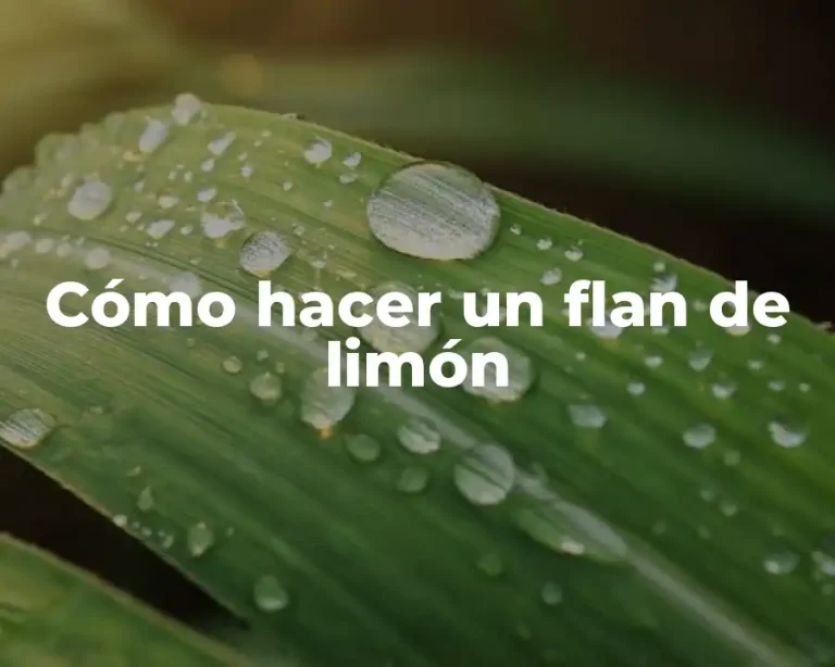Cómo hacer un flan de limón