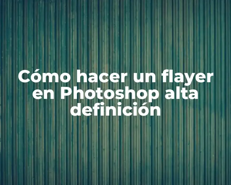 Cómo hacer un flayer en Photoshop alta definición