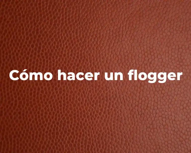 Cómo hacer un flogger