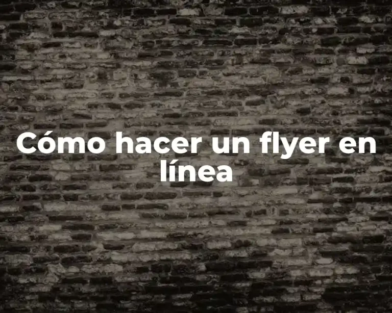 Cómo hacer un flyer en línea