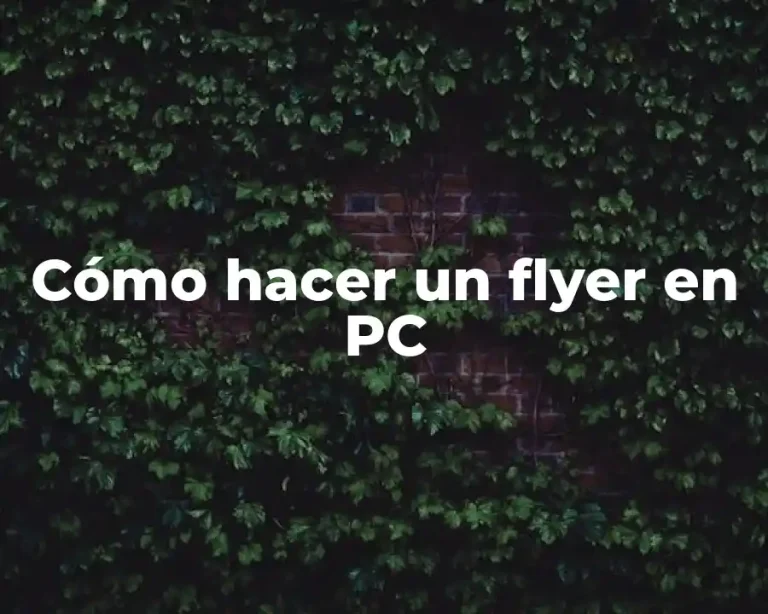 Cómo hacer un flyer en PC