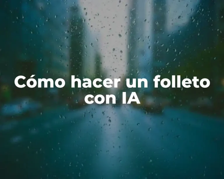Cómo hacer un folleto con IA