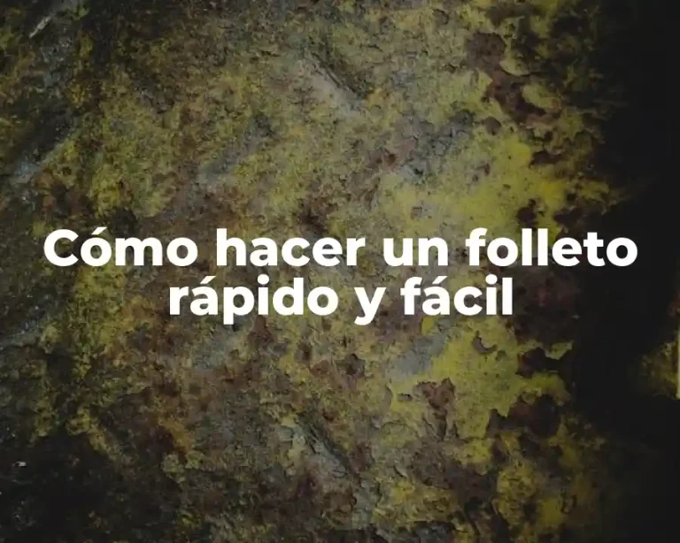 Cómo hacer un folleto rápido y fácil
