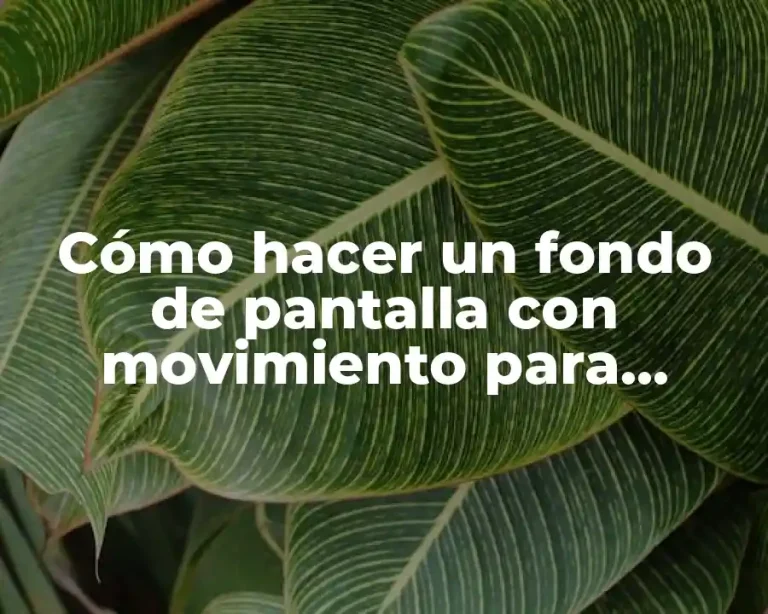 Cómo hacer un fondo de pantalla con movimiento para iPhone