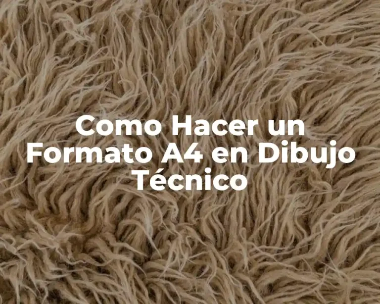 Como Hacer un Formato A4 en Dibujo Técnico