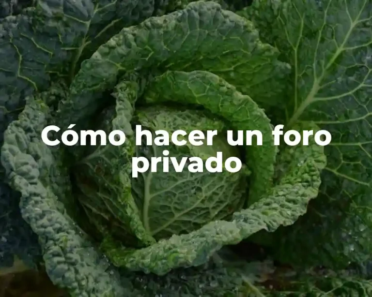 Cómo hacer un foro privado