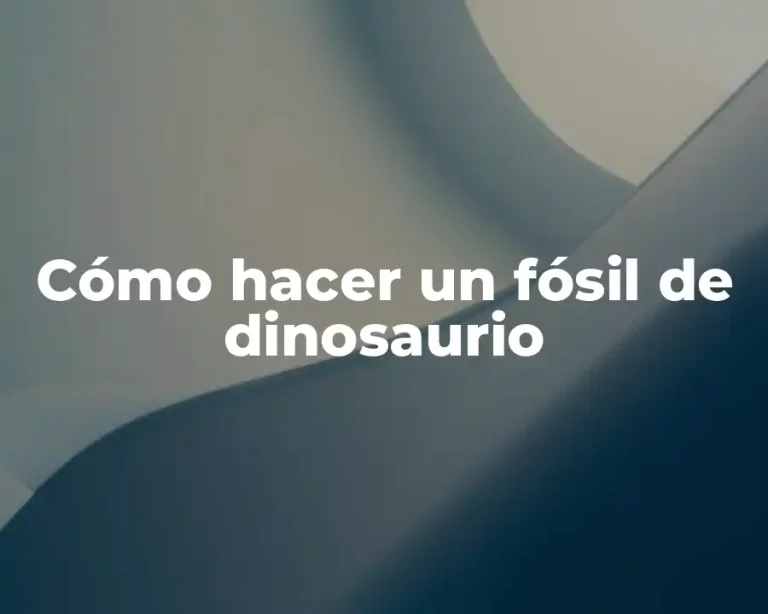 Cómo hacer un fósil de dinosaurio