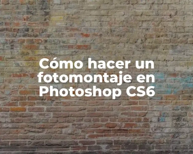 Cómo hacer un fotomontaje en Photoshop CS6