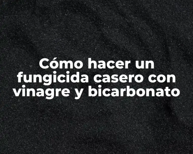 Cómo hacer un fungicida casero con vinagre y bicarbonato