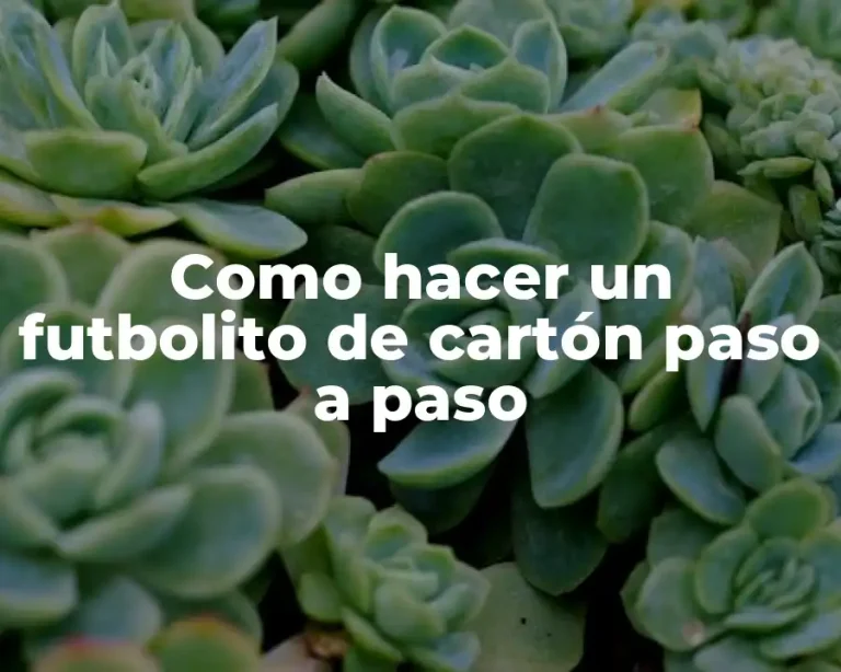 Como hacer un futbolito de cartón paso a paso