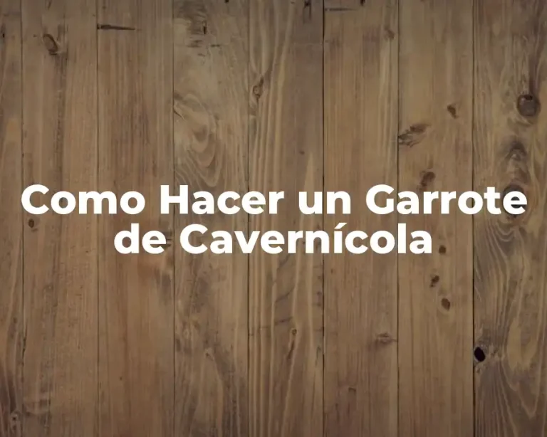 Como Hacer un Garrote de Cavernícola