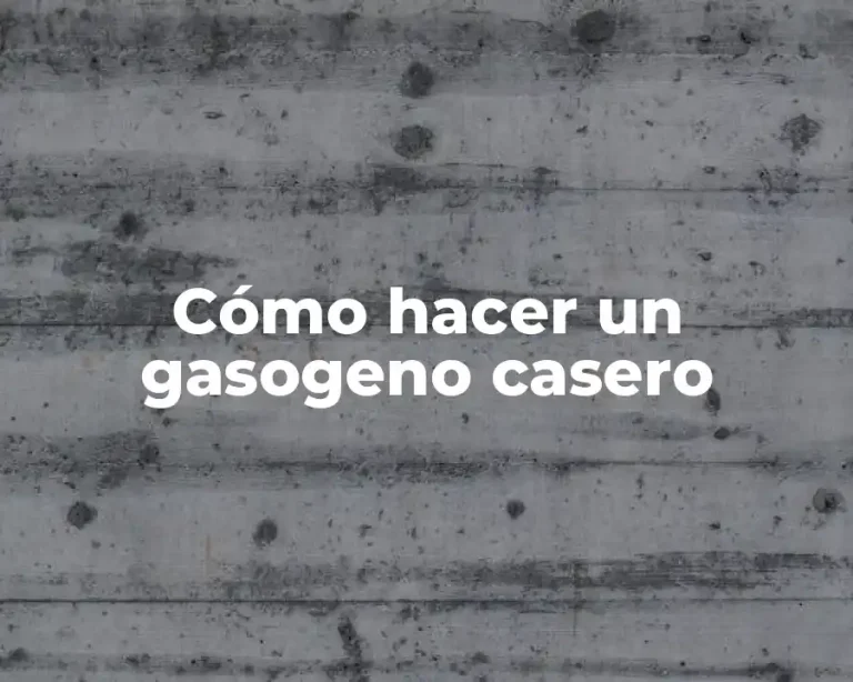 Cómo hacer un gasogeno casero