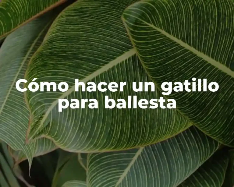 Cómo hacer un gatillo para ballesta