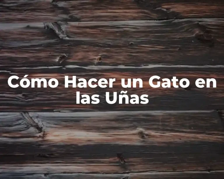 Cómo Hacer un Gato en las Uñas