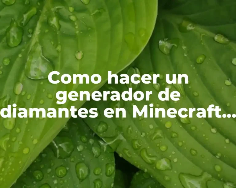 Como hacer un generador de diamantes en Minecraft con comandos