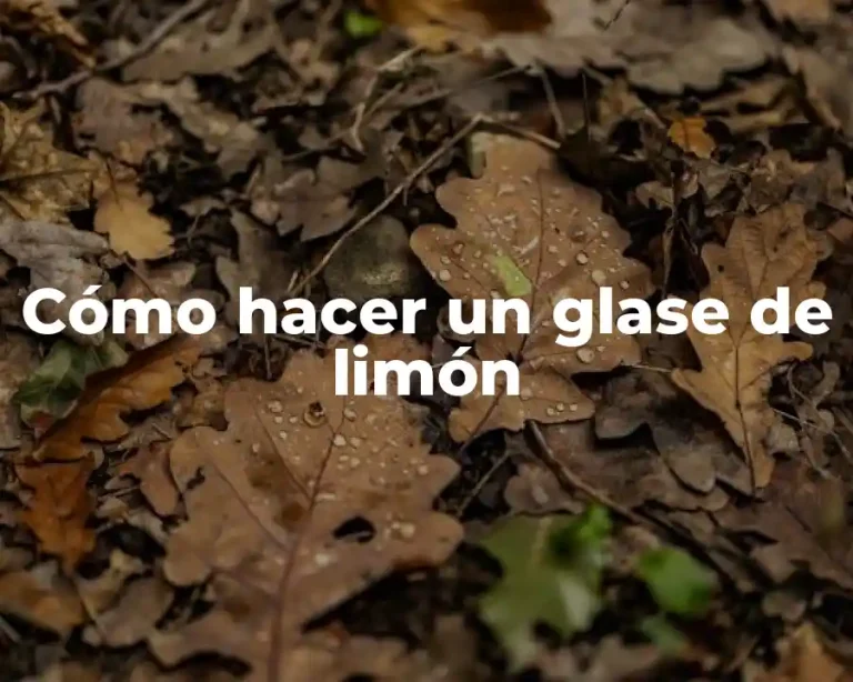 Cómo hacer un glase de limón