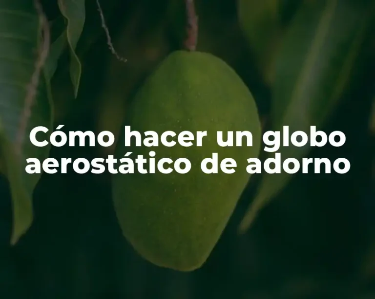 Cómo hacer un globo aerostático de adorno