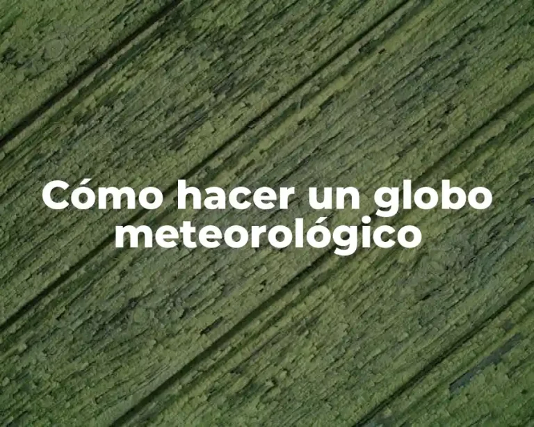 Cómo hacer un globo meteorológico