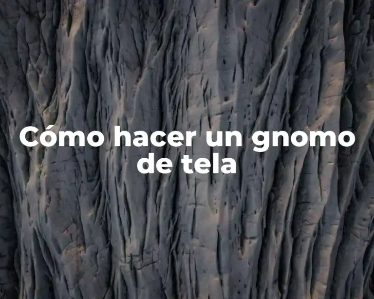 Cómo hacer un gnomo de tela