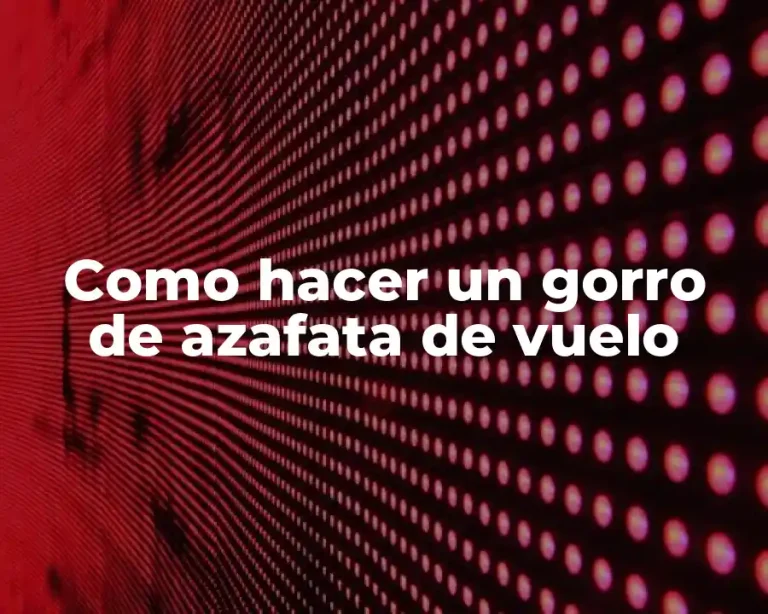 Como hacer un gorro de azafata de vuelo