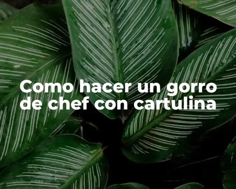 Como hacer un gorro de chef con cartulina